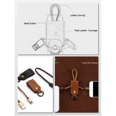 弗洛米 Floveme Lightning/Micro USB/TYPE-C  皮質鑰匙扣 收納 20 cm 充電資料傳輸線